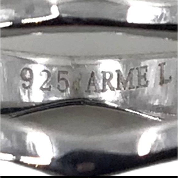 ARME DE L'AMOUR Sterling Silver Chevron Ring 100% 925 / 1000 Women's Sz 2 NWT - Picture 4 of 5